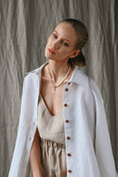 Linen top with tiny straps