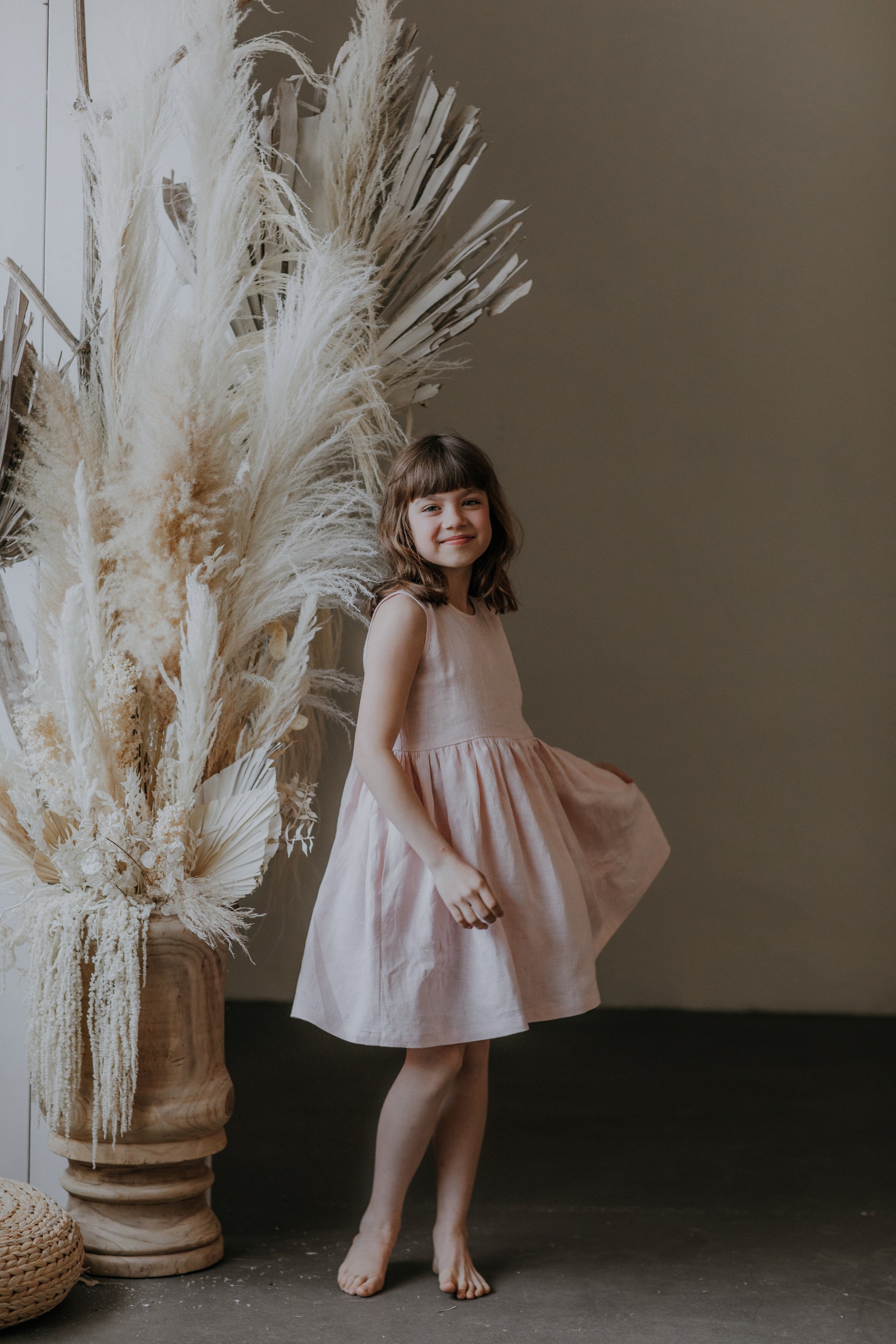 Linen girl dress